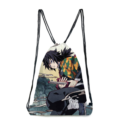 Japan Anime Kimetsu No Yaiba Demon Slayer Kamado Tanjirou Agatsuma Zenitsu Tomioka Giyuu Bunchy pocket Bag