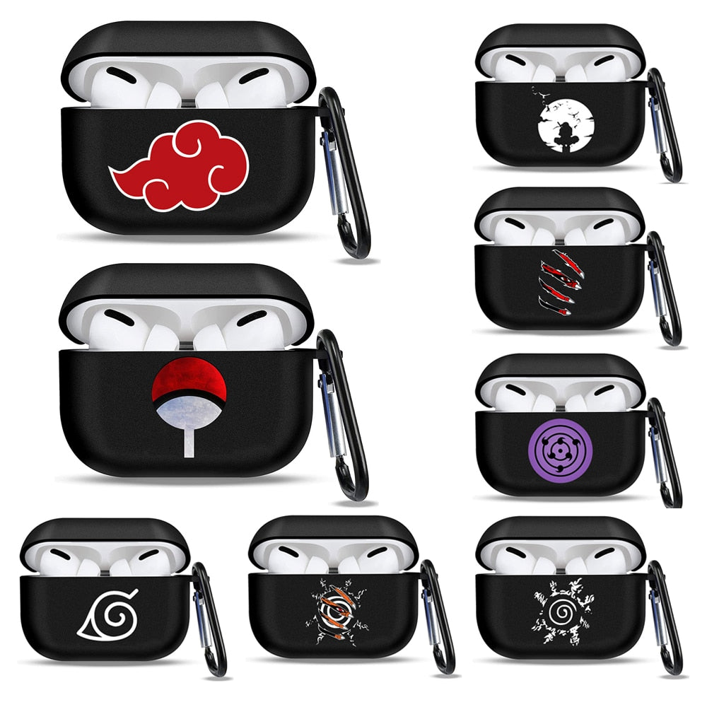 Anime Naruto Soft Earphone Case for Apple Airpods 1 2 3 Pro Cartoons Akatsuki Itachi Bluetooth Headphone Protective Cover Gifts