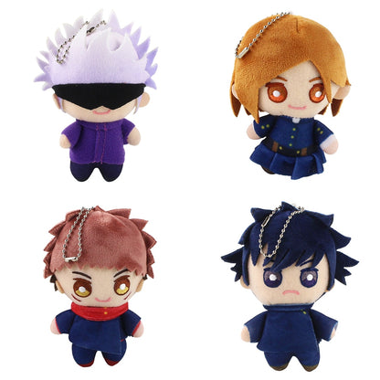 10cm Anime Jujutsu Kaisen Gojo Satoru Fushiguro Megumi Itadori Yuji Plush Soft Stuffed Toys Dolls Pendant Keychain Kids Gift