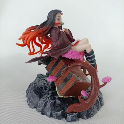 Demon Slayer Kamado Anime Figure Kamado Nezuko PVC Action Figure Toy Kimetsu no Yaiba Statue Adult Collectible Model Doll Gift