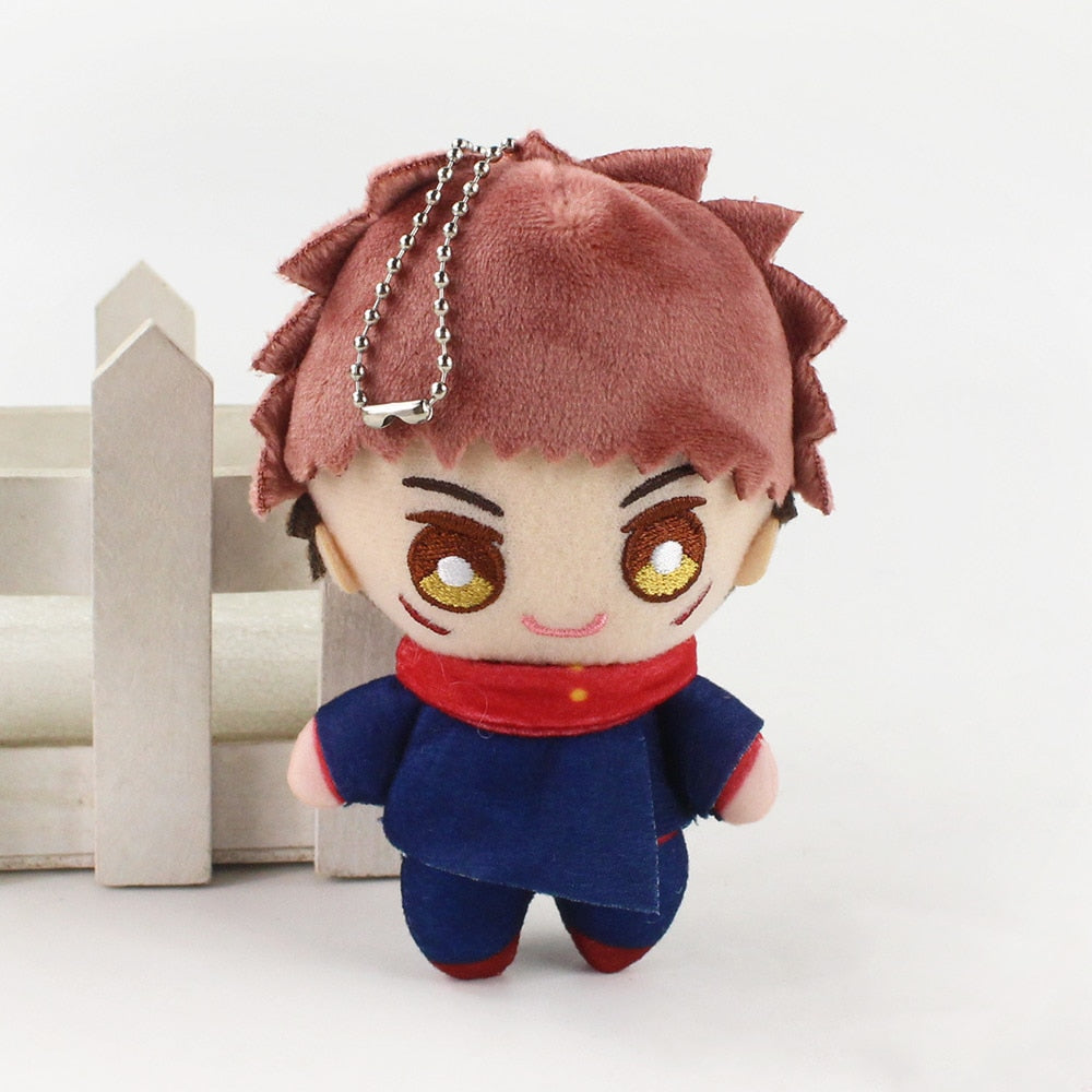 10cm Anime Jujutsu Kaisen Gojo Satoru Fushiguro Megumi Itadori Yuji Plush Soft Stuffed Toys Dolls Pendant Keychain Kids Gift