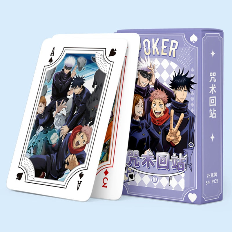 Demon Slayer Poker playing cards board games Anime Nezuko child kids Children toys deck card manga Jujutsu Kaisen Spy X Family