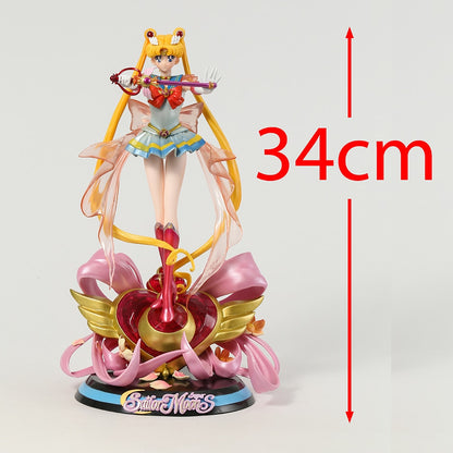 34cm Sailor Moon Super GK Tsukino Usagi Collection Figure Figurine Model Statue