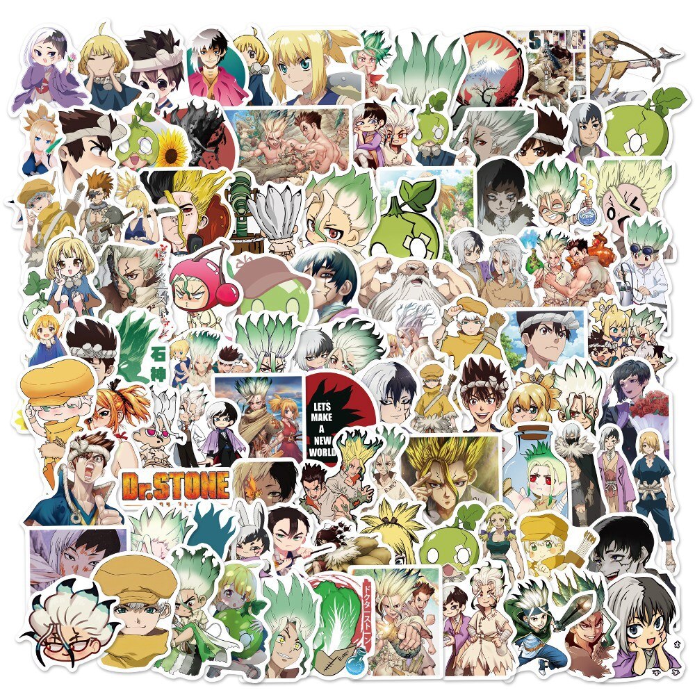 100pcs Varied Anime Stickers Attack on Titan / Spirited Away / Tokyo Avengers / Dragon Ball / Naruto Sticker Cute Sticker Pack