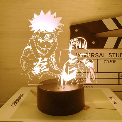 Anime Naruto Uzumaki LED Night Light  Kakashi Table lamp Toys Hatake Akatsuki Figures 3d Lamp Toys Birthday&amp;ChristmasGift