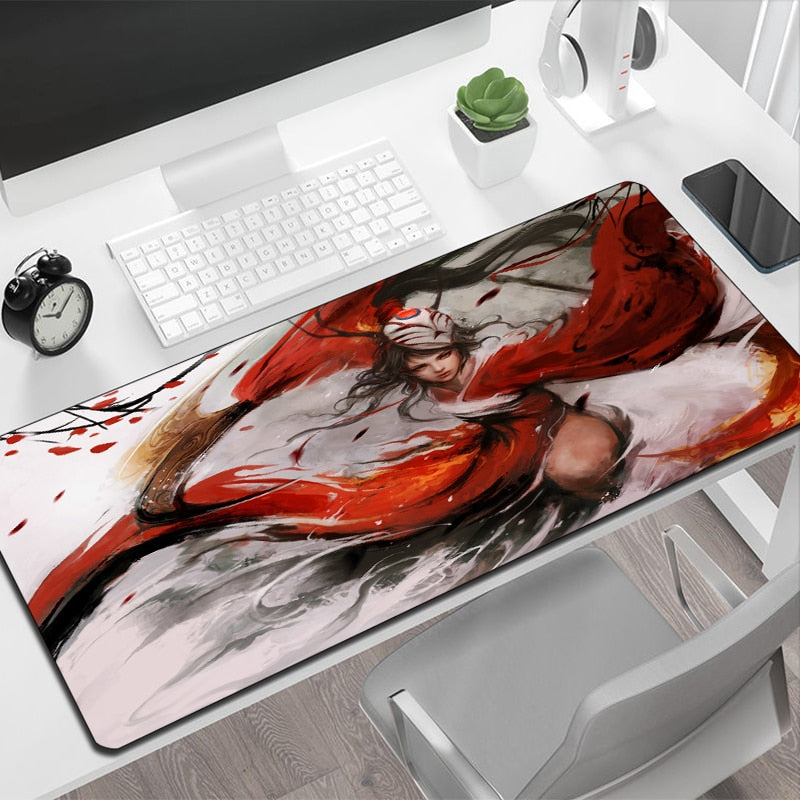 Keyboard Mouse Pad League of Legends Akali Kawaii Gaming Mat Large Mausepad Anime Mats Pc Mause Computer Accessories Gamer Pads