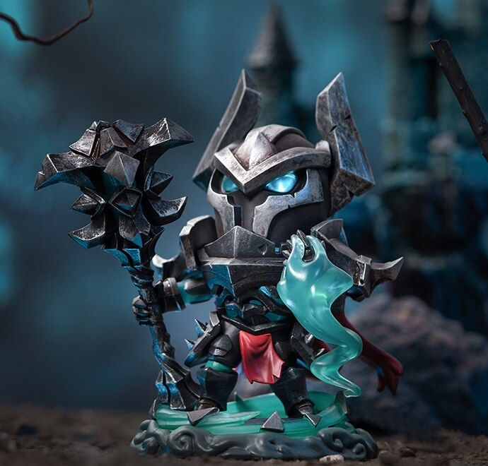 League Of Legends Mordekaiser Anime Game Peripheral LED Illuminated Model Q Version Figure Decoration Doll Collectibles Gifts