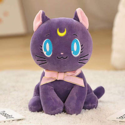 Cute Plush Toy Goddess Doll Animation Surrounding Beautiful Girl Warrior Doll Plush Toy Moon Wild Cat Water Ice Moon