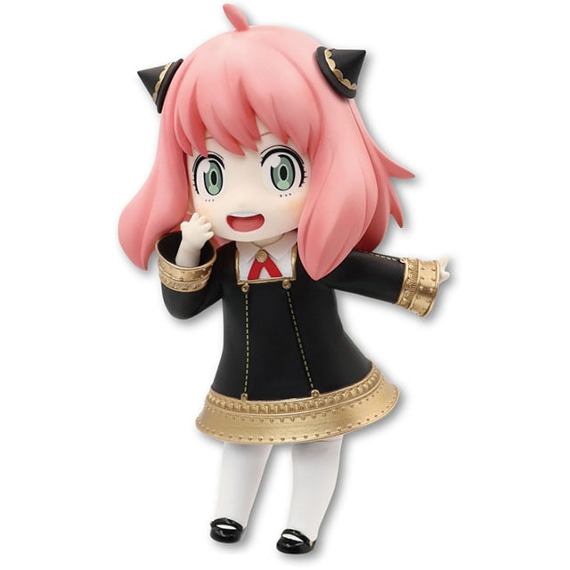 18CM Anya Forger PVC Replaceable Head Mini Spy X Family Figures Loid Forger Yor Forger Figurine Manga Doll Cute Toys