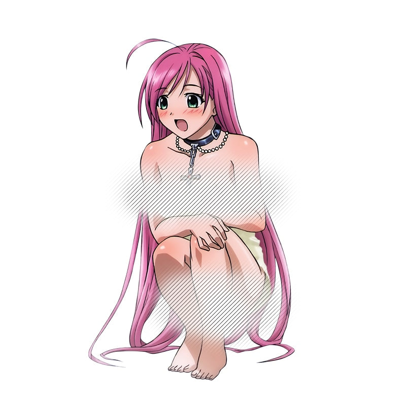 13cm 3D Car Stickers Hot Girl Anime Rosario to Vampire for Akashiya Moka Render Car Window Wiper Waterproof Decals