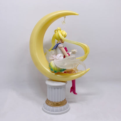 20CM Sailor Moon Anime Tsukino Usagi PVC Moon Hare Sailor Moon Zero Figure Cartoon Character Model Toy Collection Gift Anime Toy