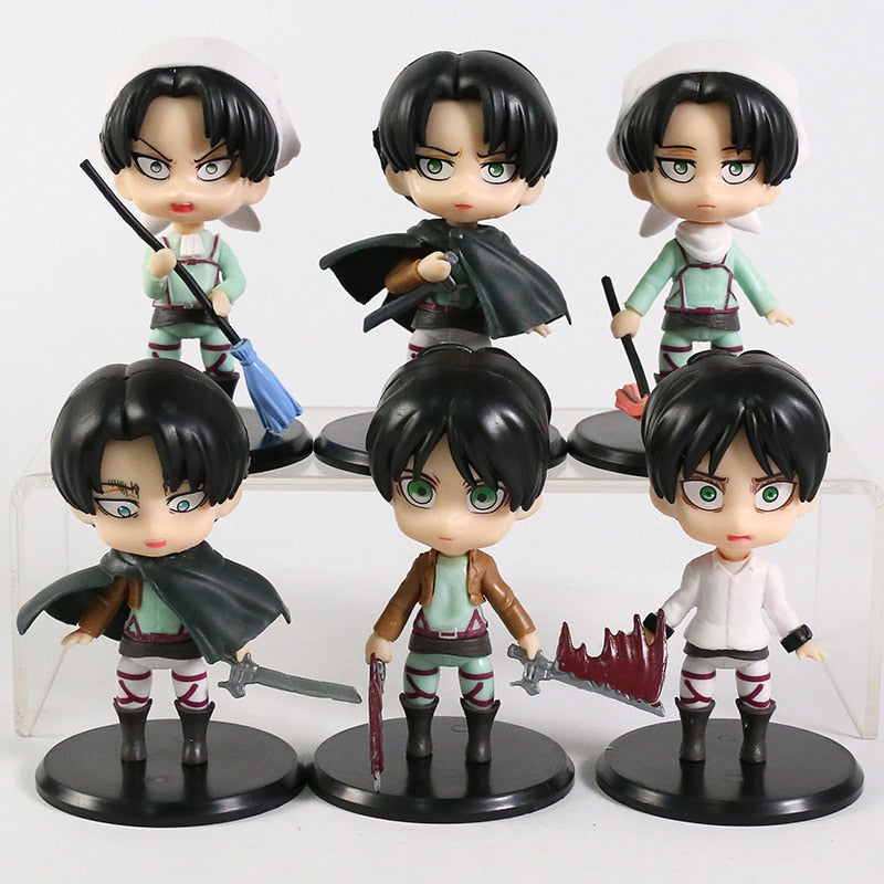 Figma Attack on Titan Eren Jaeger / Mikasa Ackerman / Levi Ackerman / PVC Action Figure Model Toy Figuirne