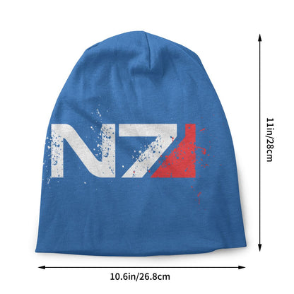 Video Game Mass Effect N7 Skullies Beanies Caps Men Women Unisex Hip Hop Winter Warm Knit Hat Alliance Military Bonnet Hats