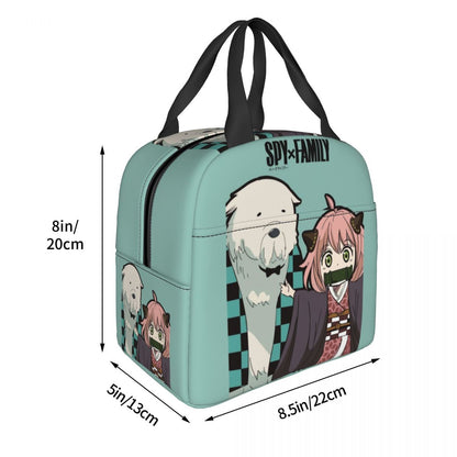 Spy X Family Anya Bond Cartoon Anime Resuable Lunch Boxes Multifunction Cooler Thermal Food Insulated Lunch Bag School Children