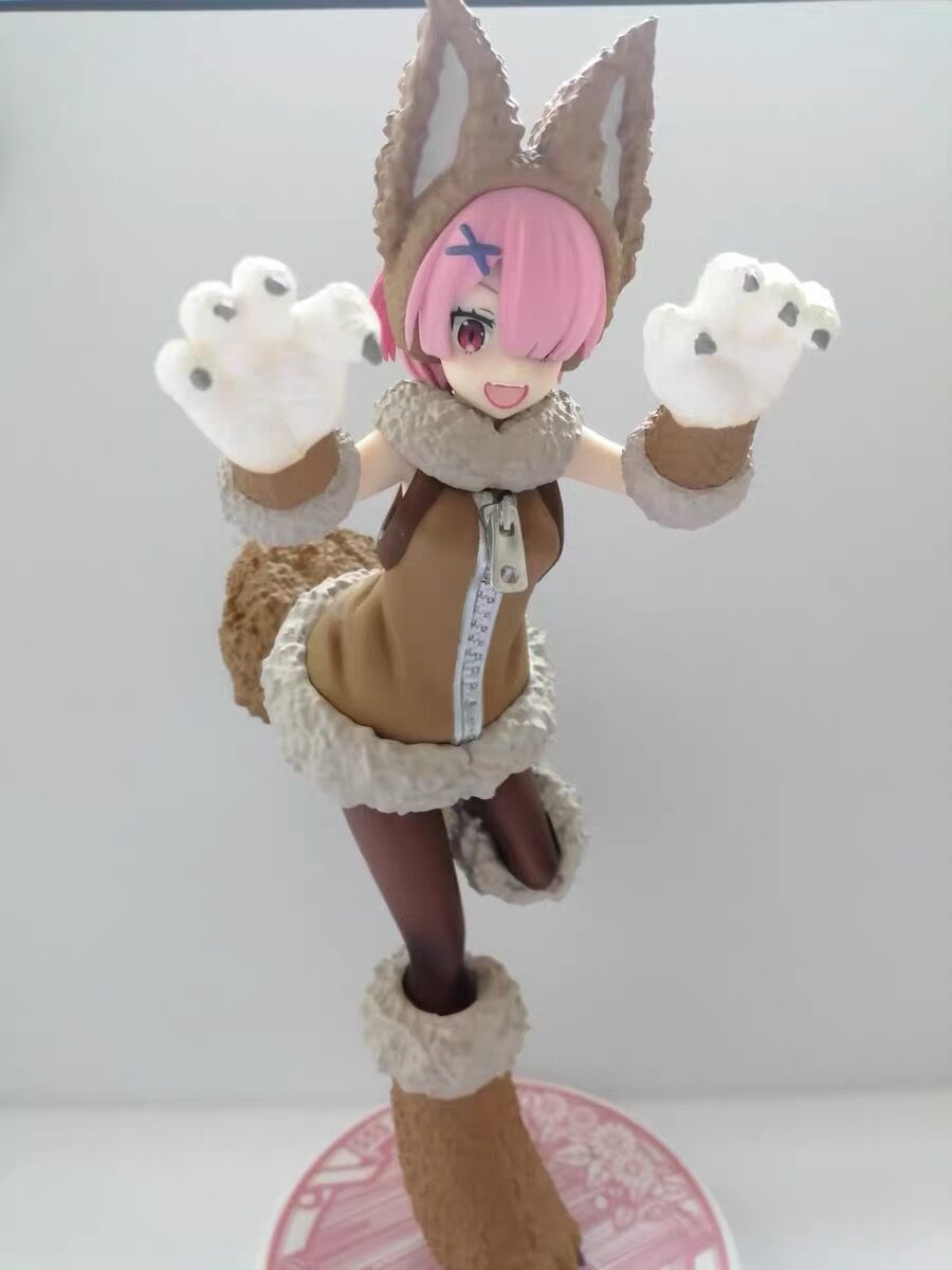 Original Anime Re: Zero In A Different World From Zero Rem Ram Wolf and Seven Little Goats Fairy Tale Ver. PVC Action Figure toys