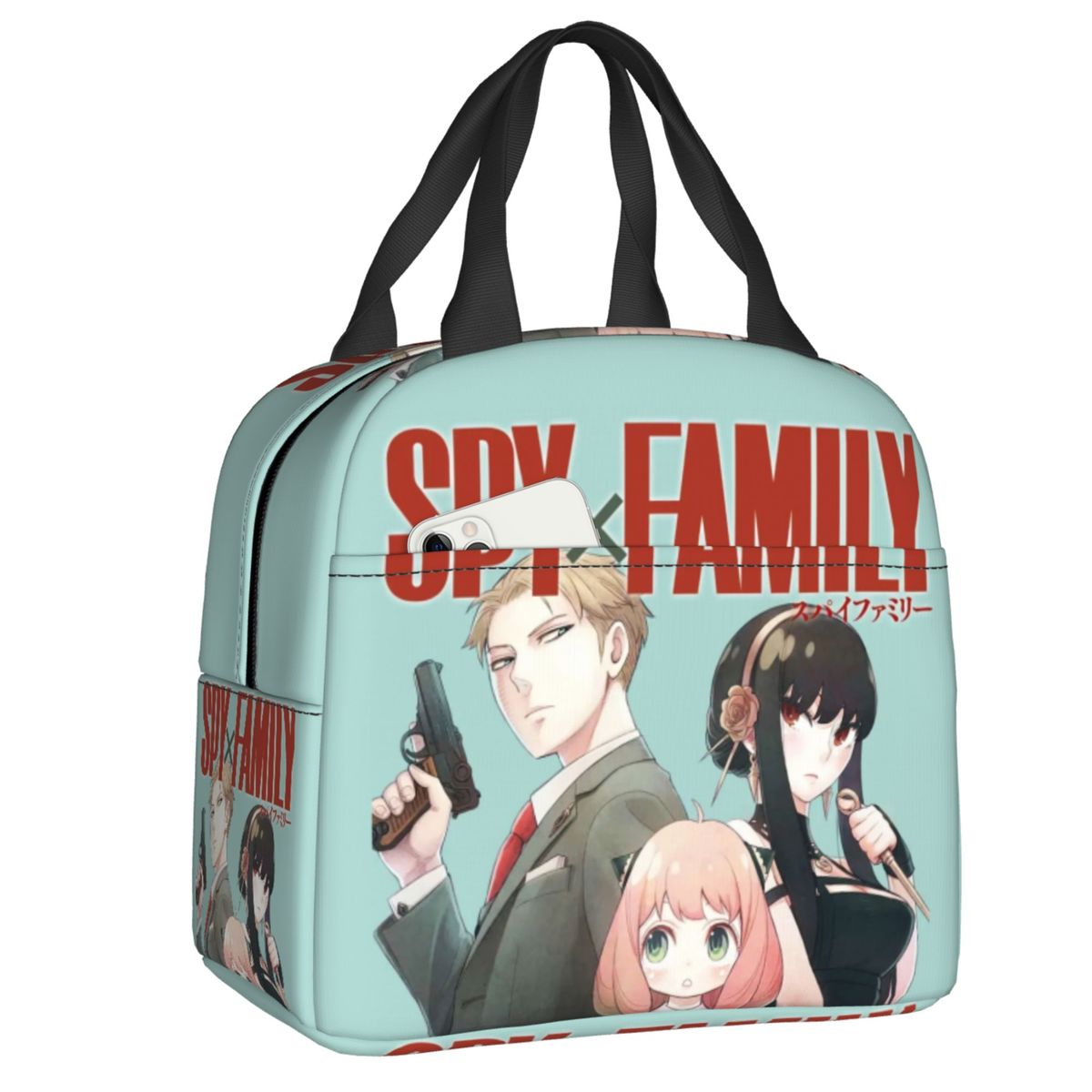 Spy X Family Anya Bond Cartoon Anime Resuable Lunch Boxes Multifunction Cooler Thermal Food Insulated Lunch Bag School Children