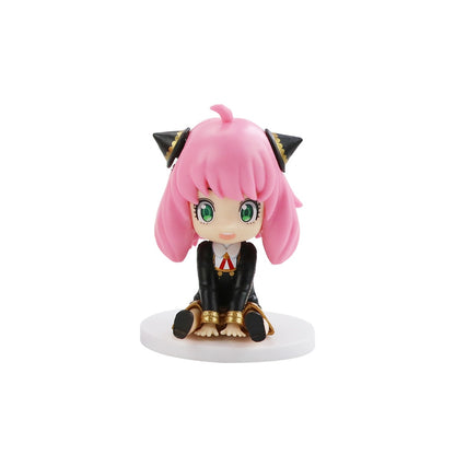 Kawaii Anime Spy X Family Cashapon Anya Forger Twilight Yor Forger Action Figure Q Version Hand Made Toy Collection Gifts