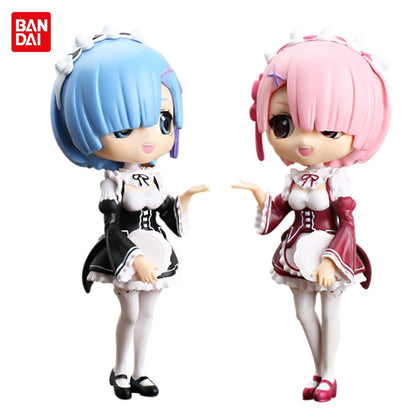 Japanese Anime 15cm Rem Re: Zero In A Different World From Zero Kawaii Qposket Girl Figure PVC Collection Model Toys