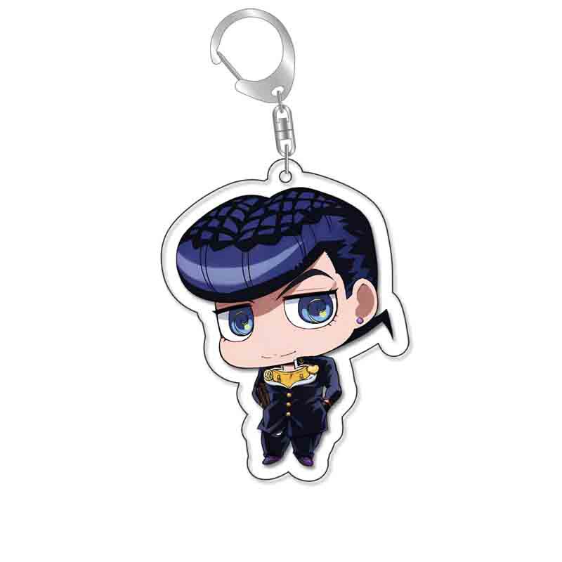 Anime Keychain JoJos Bizarre Adventure Man Key Chain for Women Accessories Cute Bag Pendant Key Ring Acrylic Cartoon Friends Gift