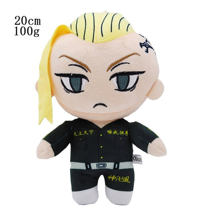 20cm Tokyo Revengers Plush Stuffed Toys Mikey Draken Hanagaki Takemichi Anime Figure Kawaii Dolls Kids Birthday Christmas Gifts