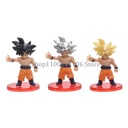 8/21pcs Dragon Ball Z Goku Vegeta Freeza Broly Action Anime Figure Draognball Super Saiyan Figura PVC Model Dolls Birthday Gifts