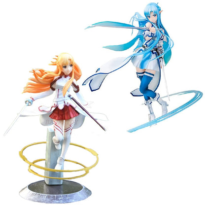 22cm Sword Art Online Anime Figure Asuna Aincrad Action Figure Ordinal Scale - Asuna Figure Collection Model Doll Toys Gift