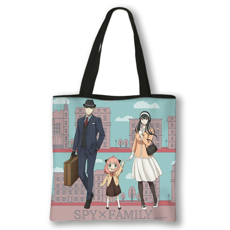 Japanese Anime Spy x Family Print Handbag Women Manga Characters Anya Shopping Bags Harajuku Totes Bag Canvas Shoulder Bags Gift