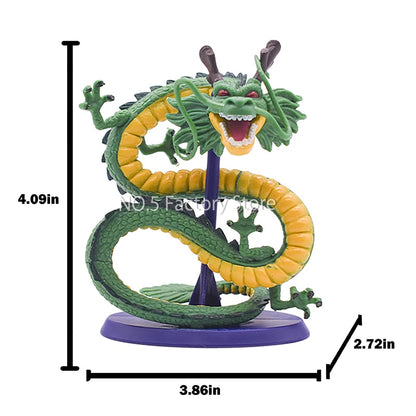 11cm Dragon Ball Cyan Dragon Handmade Model Cake Decoration DBZ Shenron Porunga Anime Figure Doll Toy Car Ornament Birthday Gift