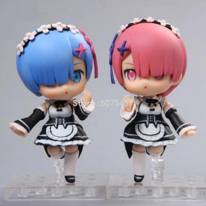 10cm Re: Zero in a Different World From Zero Anime Figure Emilia Action Figure 663# Rem Ram Figurine Collectible Model Doll Toys