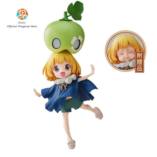 12 Cm Dr. Stone Anime Figure Kawaii Action Figure Double Head Replaceable Cute Pvc Collection Ornaments Model Gifts Toys