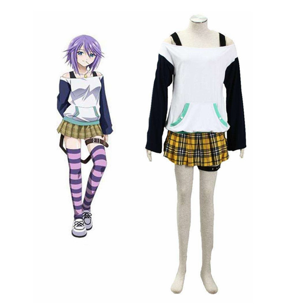 Unisex Anime Cos Rosario to Vampire shirayuki mizore Cosplay Costumes Outfit Halloween Christmas Uniform Custom Size