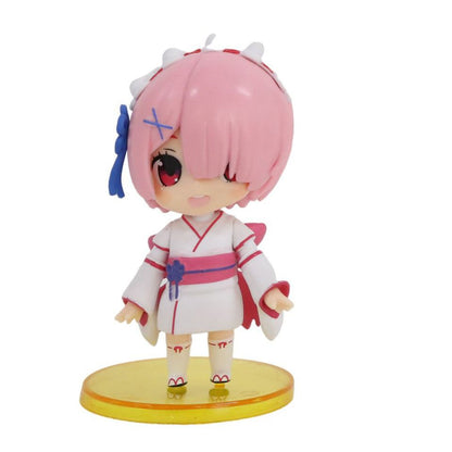 Kawaii Rem Figures Re: Zero In A Different World From Zero Ram Echidna Anime Figur Pvc Toy Model Hand Made Anime Dolls Toys Gift