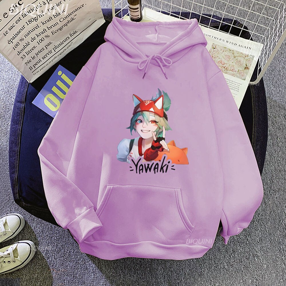 Anime Overwatch 2 Hoddies Kiriko Printing Hoddie Men Women Funny Jacket Sweatshirt Winter Autumn Fashion Long Slevees Clothing