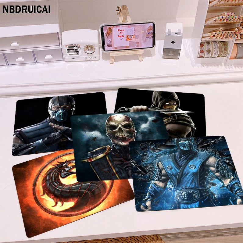 Mortal Kombat Mousepad Rubber Small Cartoon Anime Gaming Mouse Pad Keyboard Mouse Mats Smooth Company For PC Mouse Carpet