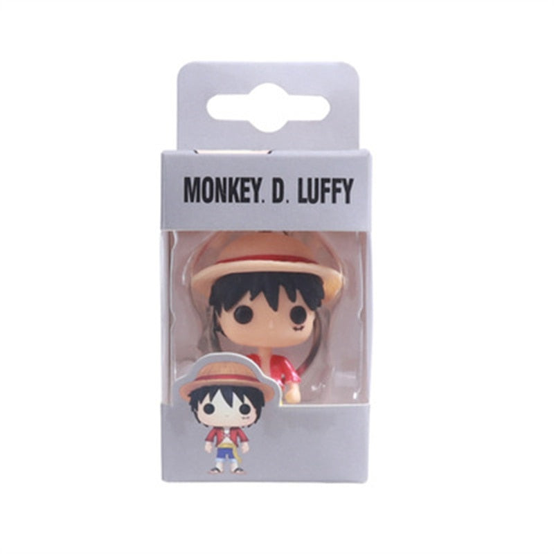 Original Anime ONE PIECE Keychain Tony Chopper Law Monkey·D·Luffy Minifigure Model Toys Collection Pendent Gift