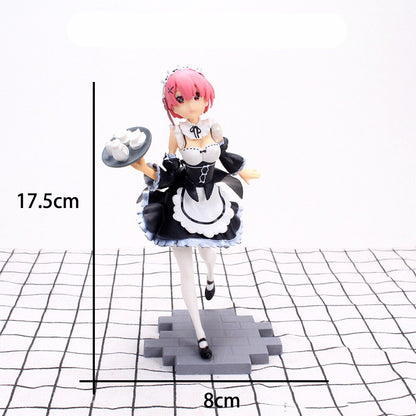 25cm Re: ZERO Starting Life in Another World Anime Figure Rem & Ram Twins Action Figure Rem/Ram Figure Collection Model Doll Toys