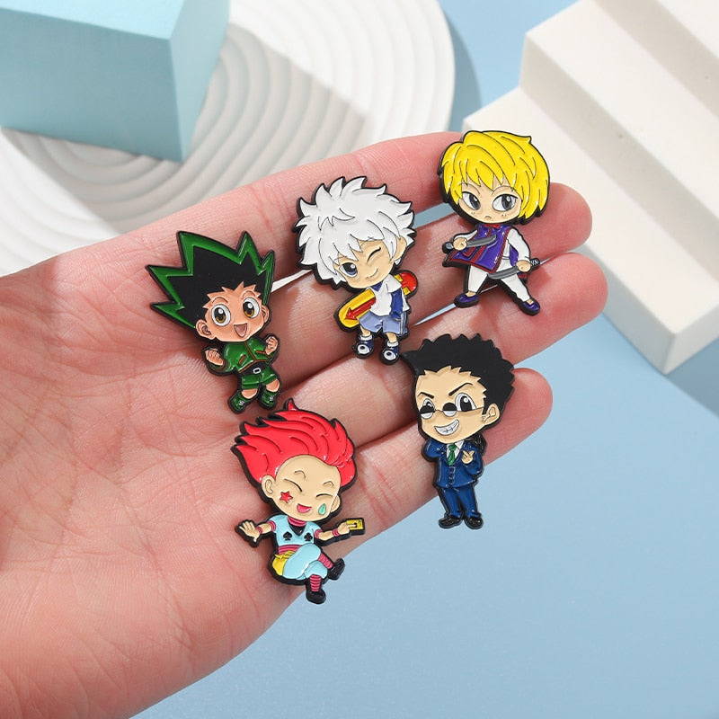 Classic HXH Enamel Pins Hunter Anime Characters Brooches Clothes Hat Backpack Pin Lapel Badges Jewelry Gifts Friends Wholesale