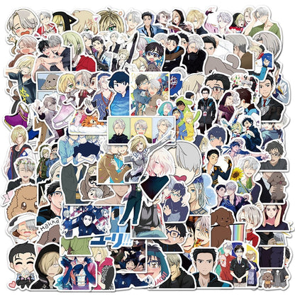 100pcs Varied Anime Stickers Attack on Titan / Spirited Away / Tokyo Avengers / Dragon Ball / Naruto Sticker Cute Sticker Pack