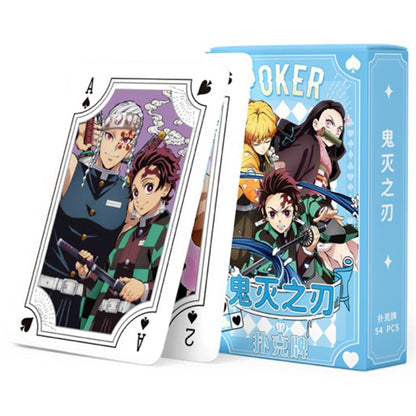 Demon Slayer Poker playing cards board games Anime Nezuko child kids Children toys deck card manga Jujutsu Kaisen Spy X Family