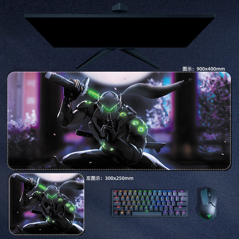 Gaming Overwatch Large Mouse Pad Dva Genji Hanzo Junkrat Mousepad Computer Laptop Gamer Pad PC Gaming Anime Accessories Desk Mat