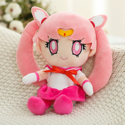 Cute Plush Toy Goddess Doll Animation Surrounding Beautiful Girl Warrior Doll Plush Toy Moon Wild Cat Water Ice Moon