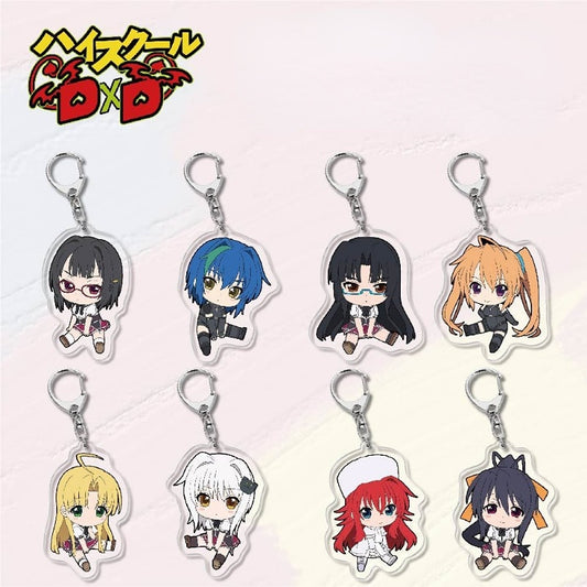 KeyChain Men High School DxD Key Chain Women Acrylic Car Cosplay Japanese Key Ring Rias Gremory Pendant Party Charm Kids Gift