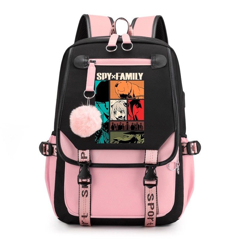 Spy X Family Anya Forger Anime Primary School Backpacks Waterproof Children School Bags Girls Travel Backpack SchoolBag Mochila