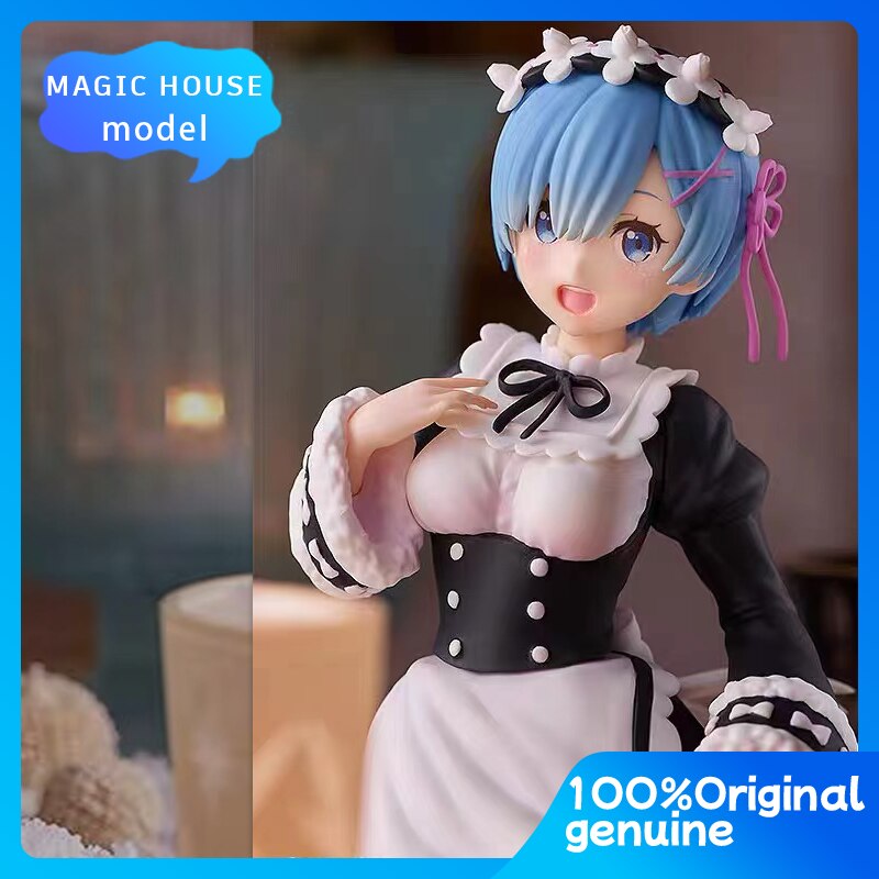 100% Original:GSC Pop Up Parade Re: Zero in a different world from zero Rem Ram 21cm 1/7 PVC Action Figure Anime Toys