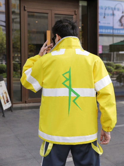 Anime CYBERPUNK EDGERUNNERS Cosplay David Martinez Cosplay Costumes Suit Yellow Coat Shirt Pants Halloween Party Dress For Man