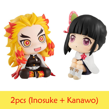 Anime Demon Slayer Figure 7cm Nezuko Tanjirou Zenitsu Inosuke Kyoujurou Kanawo Kawaii Toy Q Figural PVC Model Gift