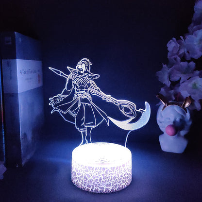 Kayn 3D Nightlight League of Legends The Shadow Reaper Rhaast Game for Room Decor Cute Birthday Gift LED Lamp Manga Kid Present