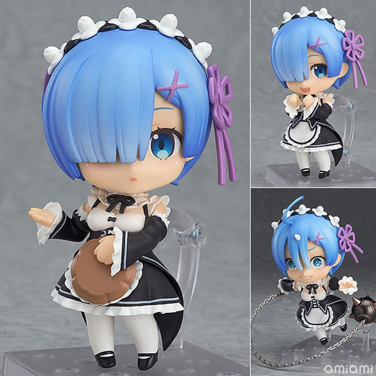 10cm Re: Zero in a Different World From Zero Anime Figure Emilia Action Figure 663# Rem Ram Figurine Collectible Model Doll Toys