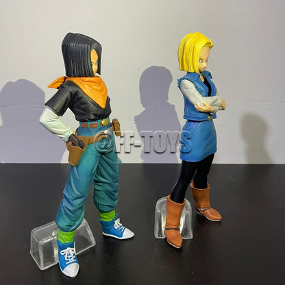 24CM Anime Dragon Ball Z Android 17 18 Figure Android 18 PVC Action Figures Collection Model Toys for Children Christmas Gifts