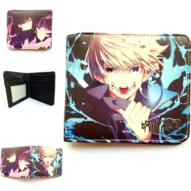 Anime Jujutsu Kaisen Wallet Fashion PU Leather Purse Itadori Yuji Fushiguro Megumi Cosplay Short Wallets Gift